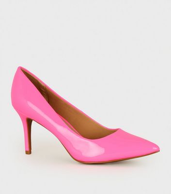 new look pink court shoes