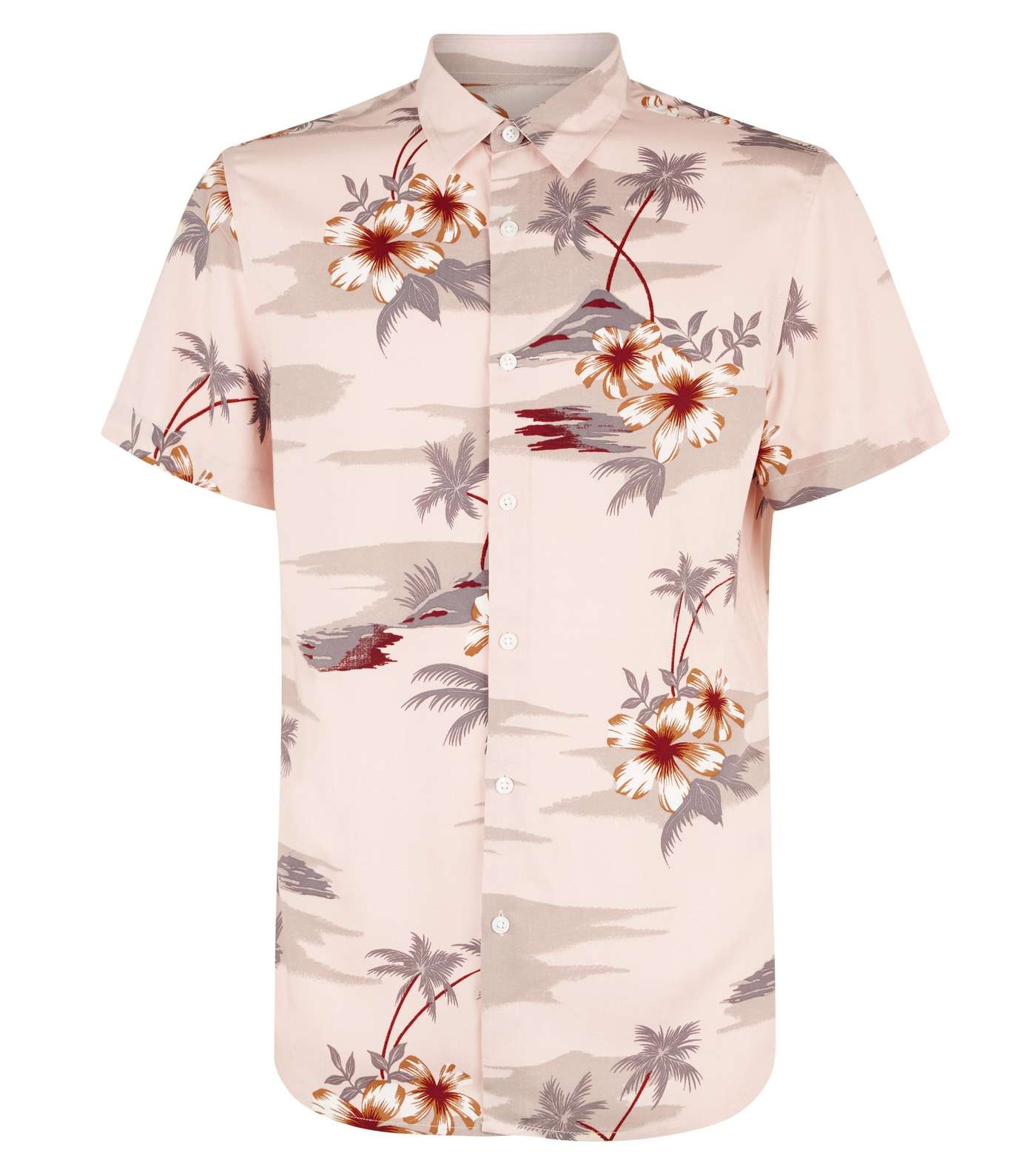 Pink Tropical Print Short Sleeve Shirt Image 4