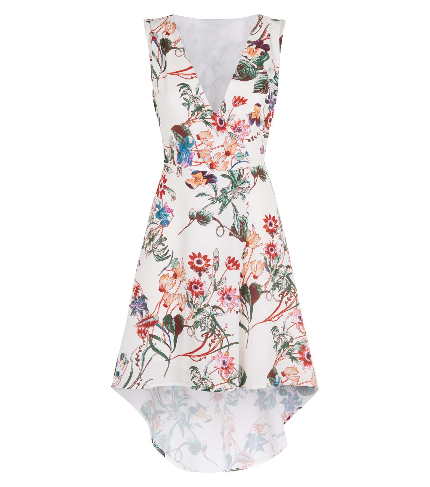 Mela White Floral Wrap Dress Image 4