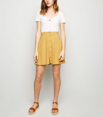 New look mustard skirt best sale