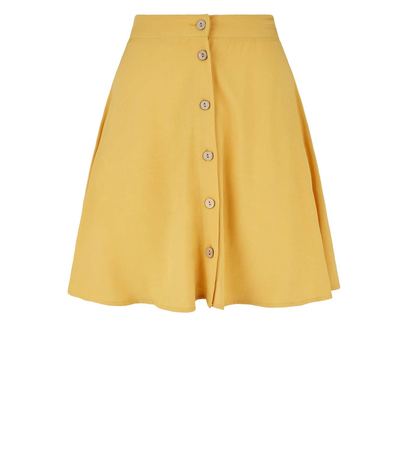 Mustard Button Up Mini Skirt  Image 4