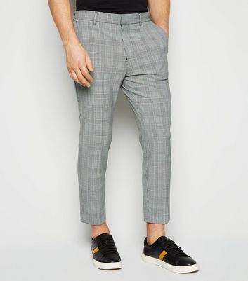 light grey cropped trousers