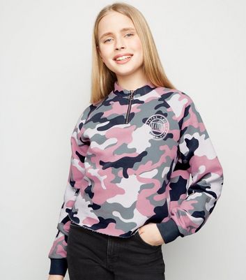 girls pink camo hoodie