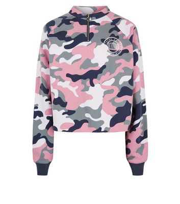 girls pink camo hoodie