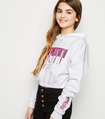 new look white hoodie