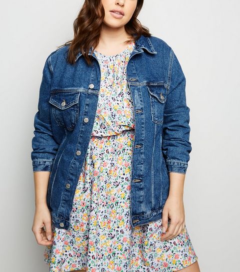 Curves - Veste en jean bleu moyen