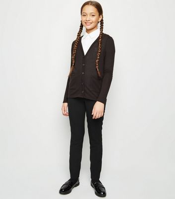 new look girls black trousers