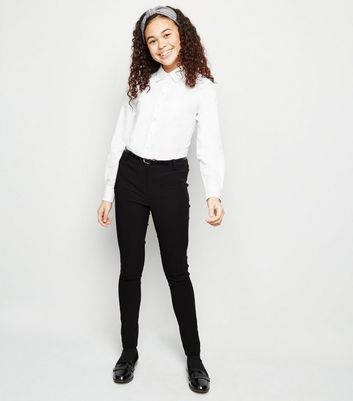 new look black school trousers