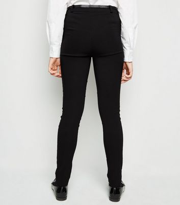 skinny black school trousers new look