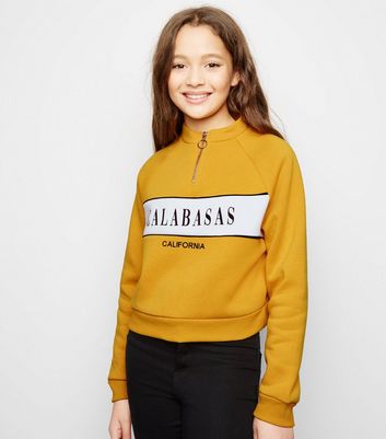 girls mustard hoodie