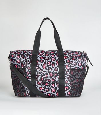 leopard print holdall