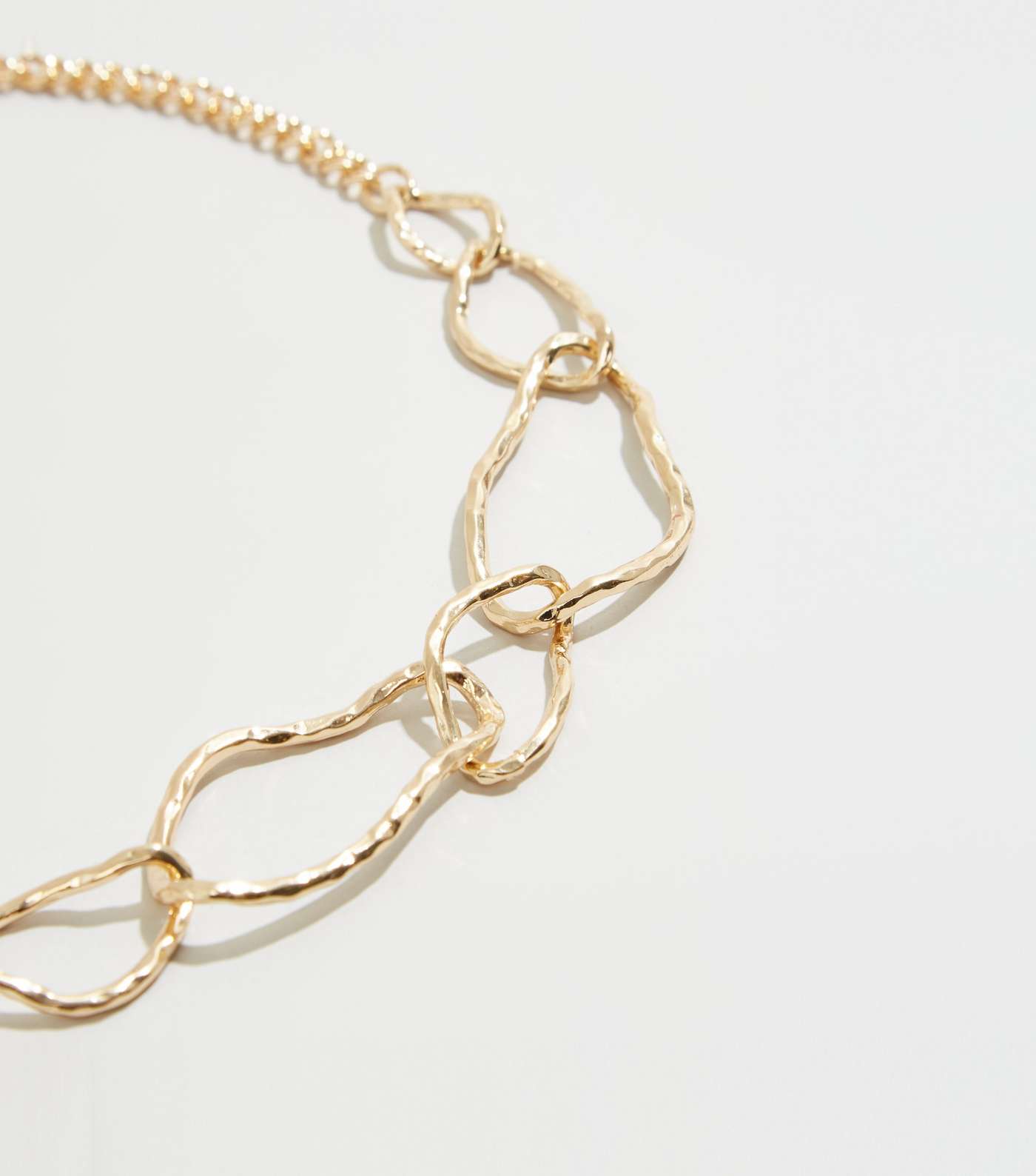 Gold Abstract Chain Necklace Image 3
