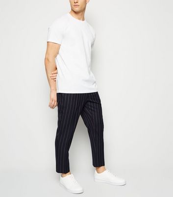 navy pinstripe pants mens