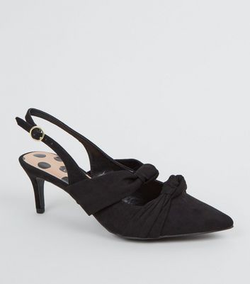 new look black slingback shoes