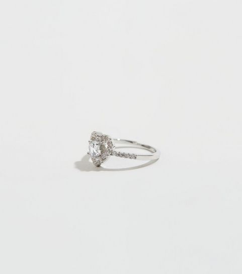 Silver Cubic Zirconia Heart Ring