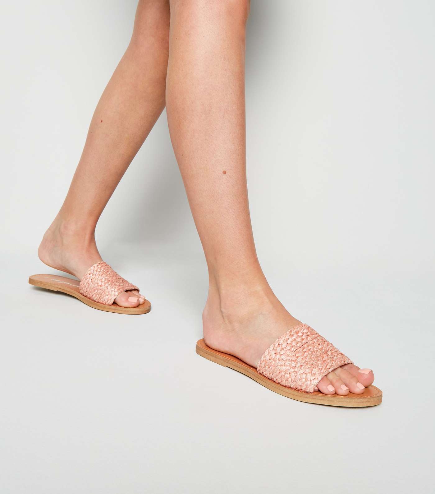 Coral Woven Strap Sliders Image 2