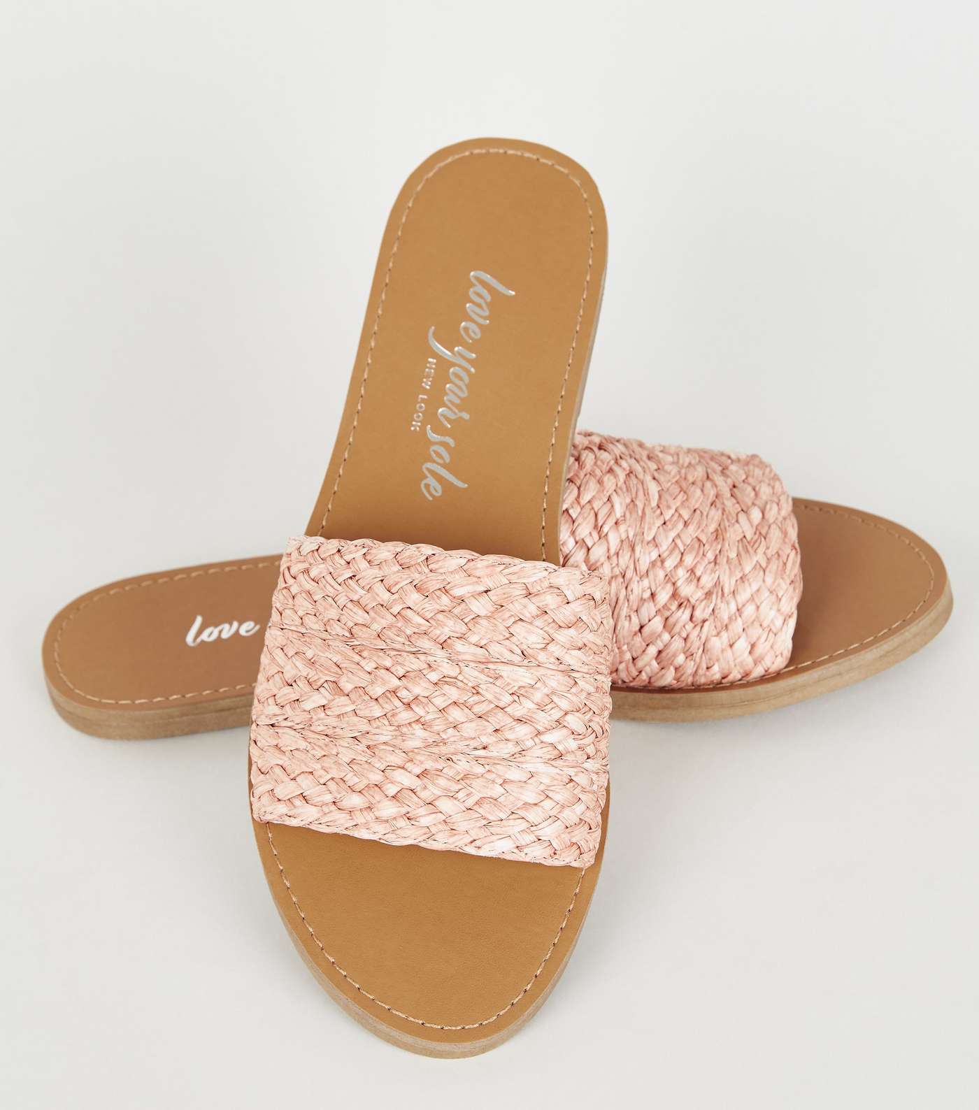 Coral Woven Strap Sliders Image 4