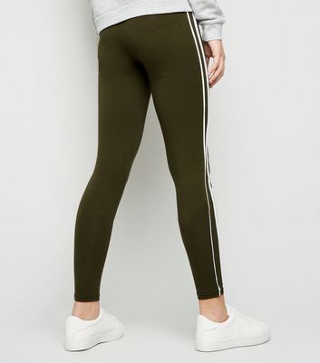 girls khaki leggings