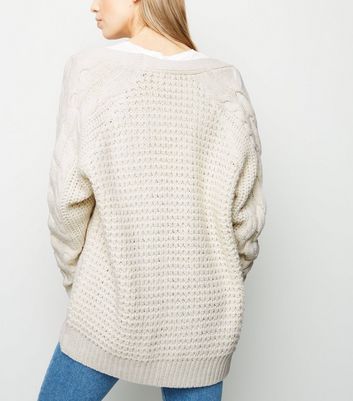 cream knitted jacket