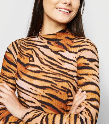 Pink Tiger Ribbed Turtleneck Midi Dress New Look shop for Pink Tiger Ribbed Turtleneck Midi Dress New Look at Shopo