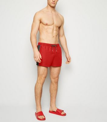 mens red swim shorts