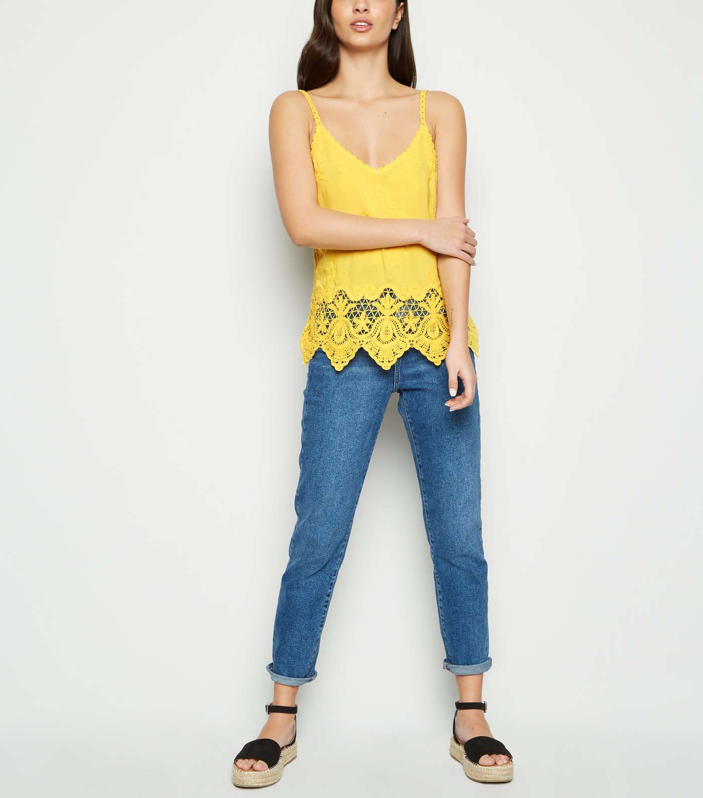 Tall Yellow Crochet Cami Image 2