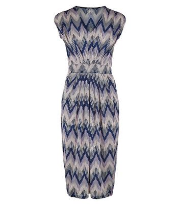 Blue Vanilla Navy Zig Zag Textured Midi Dress New Look shop for Blue Vanilla Navy Zig Zag Textured Midi Dress New Look at Shopo