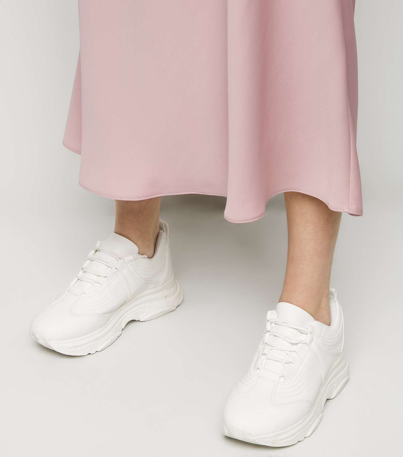 Mid Pink Satin Bias Cut Midi Skirt Image 3