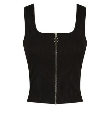 black baggy vest top