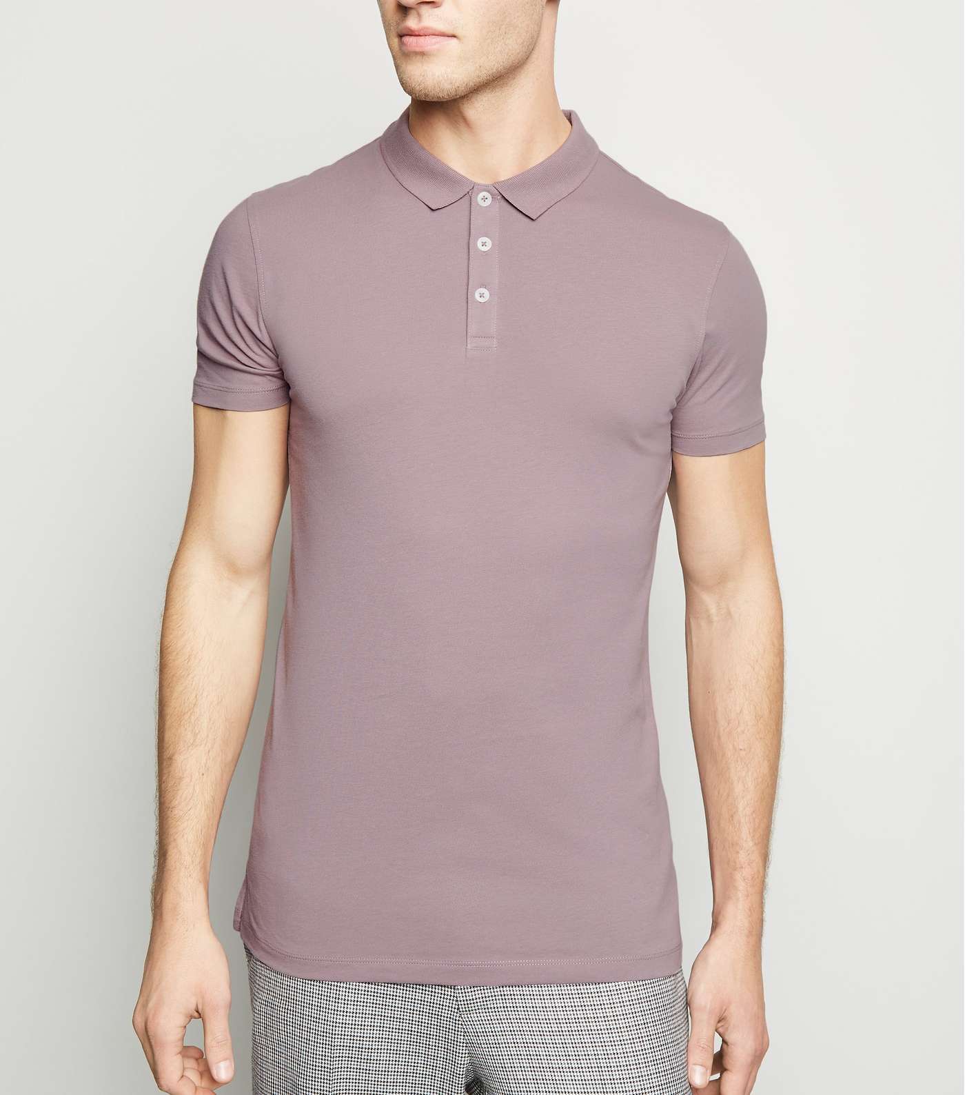Light Purple Muscle Fit Polo Shirt