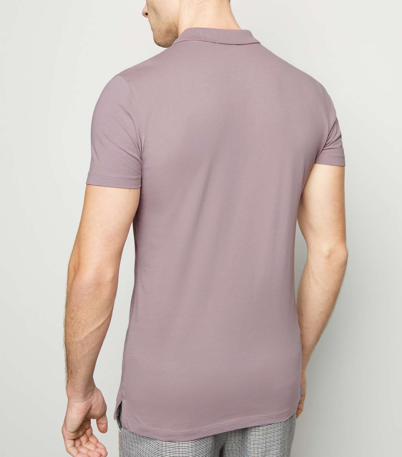 Light Purple Muscle Fit Polo Shirt Image 3