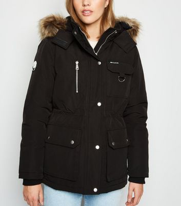womens black parka coat