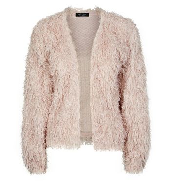 New look pink fluffy cardigan best sale