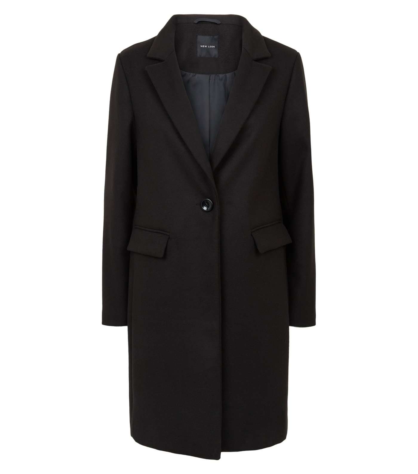 Black Revere Collar Coat Image 4