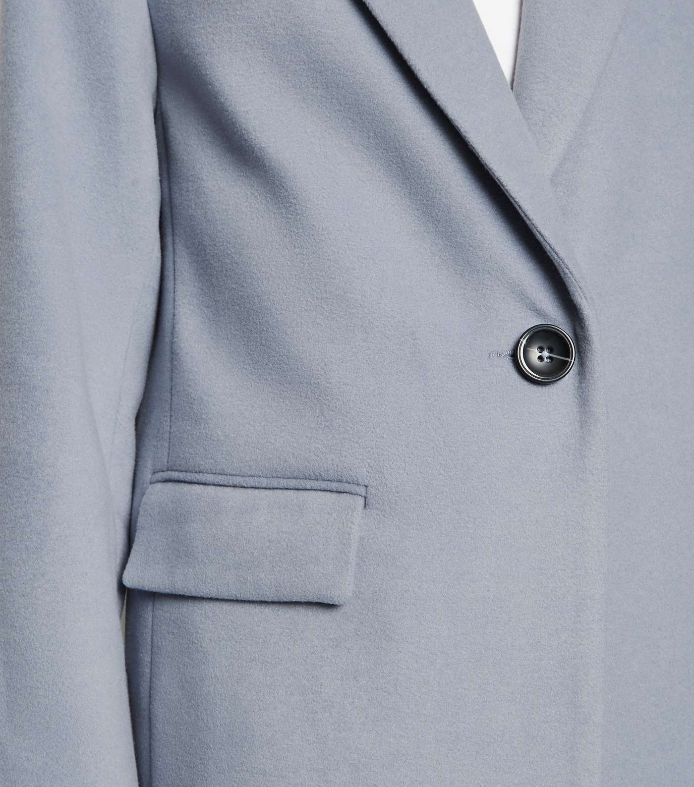 Pale Blue Revere Collar Coat Image 3