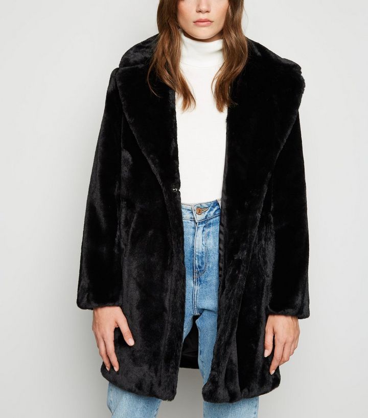 Faux Fur Black Coat | ubicaciondepersonas.cdmx.gob.mx