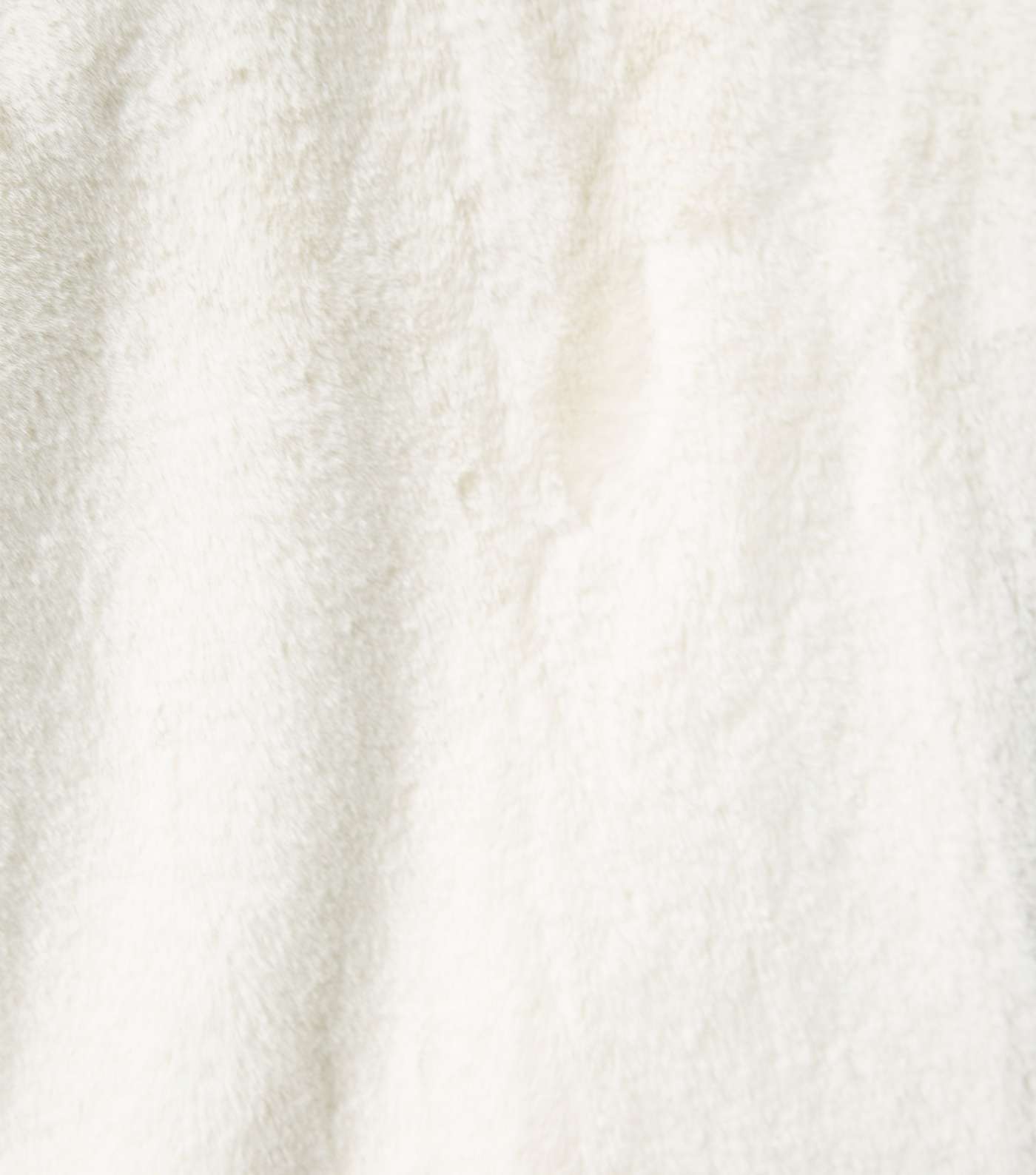 White Faux Fur Longline Coat Image 6