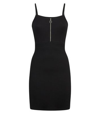 Robe noire zippée cheap devant