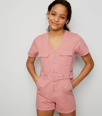 girls pink playsuit