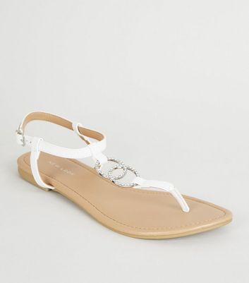 new look white flat shoes
