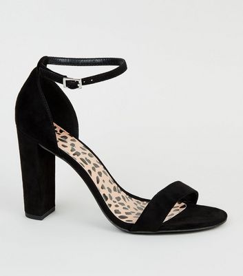 wide fit black heels