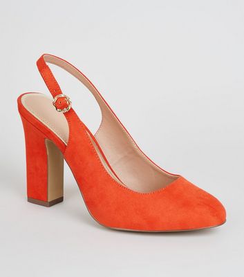 new look orange shoes