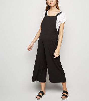 black dungaree jumpsuit