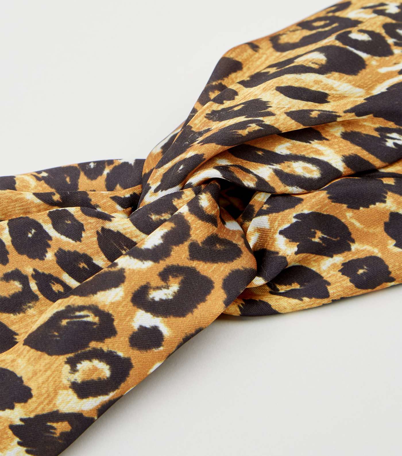 Mustard Leopard Print Twist Headband Image 3