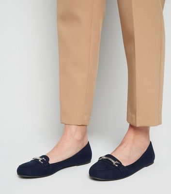 New look navy on sale loafers