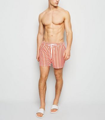 bright orange swim shorts