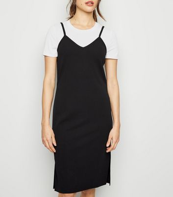 new look black t shirt dress