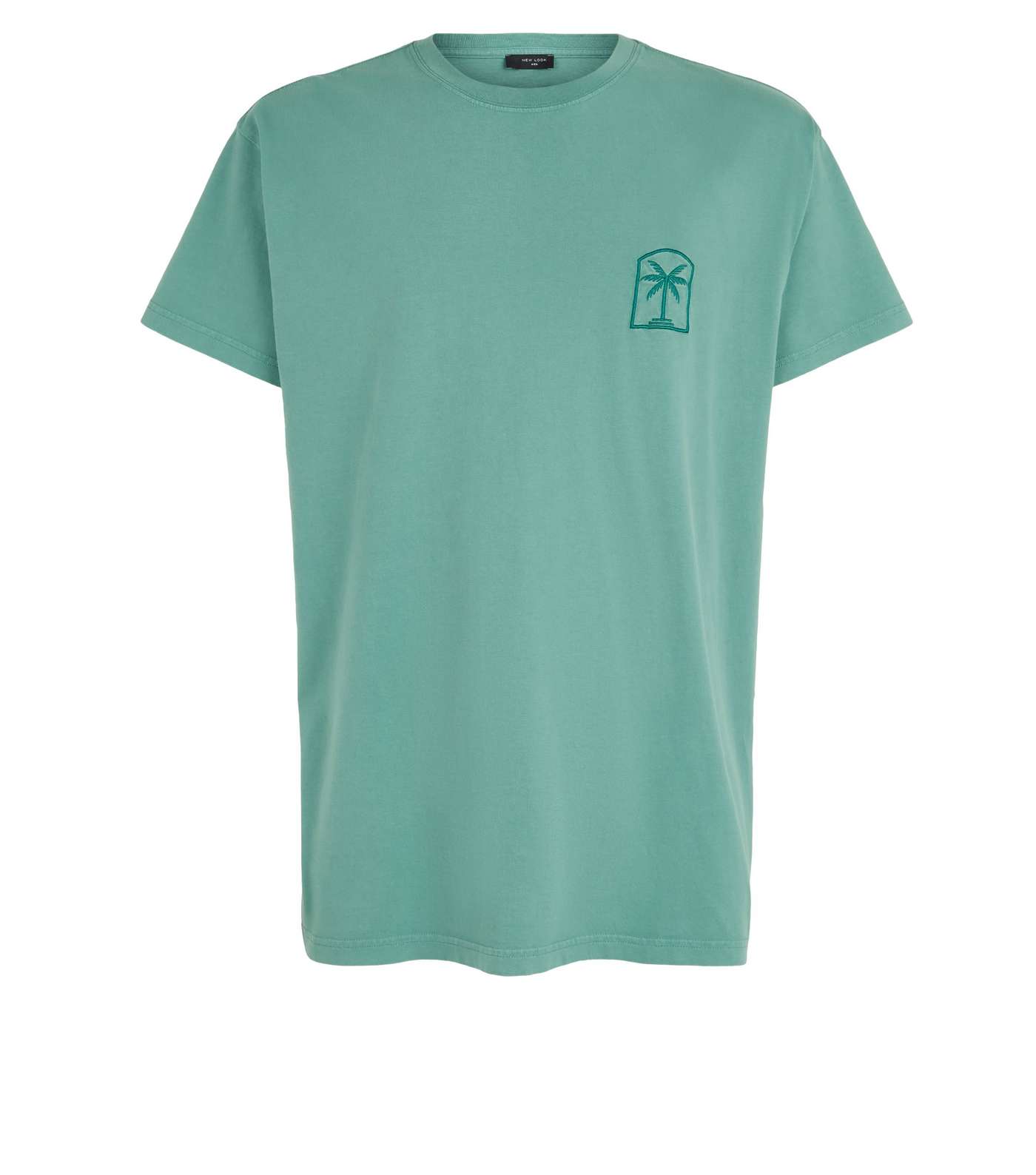 Green Washed Palm Logo T-Shirt Image 4