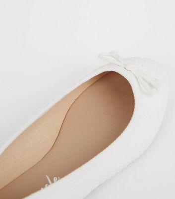 new look white ballet pumps