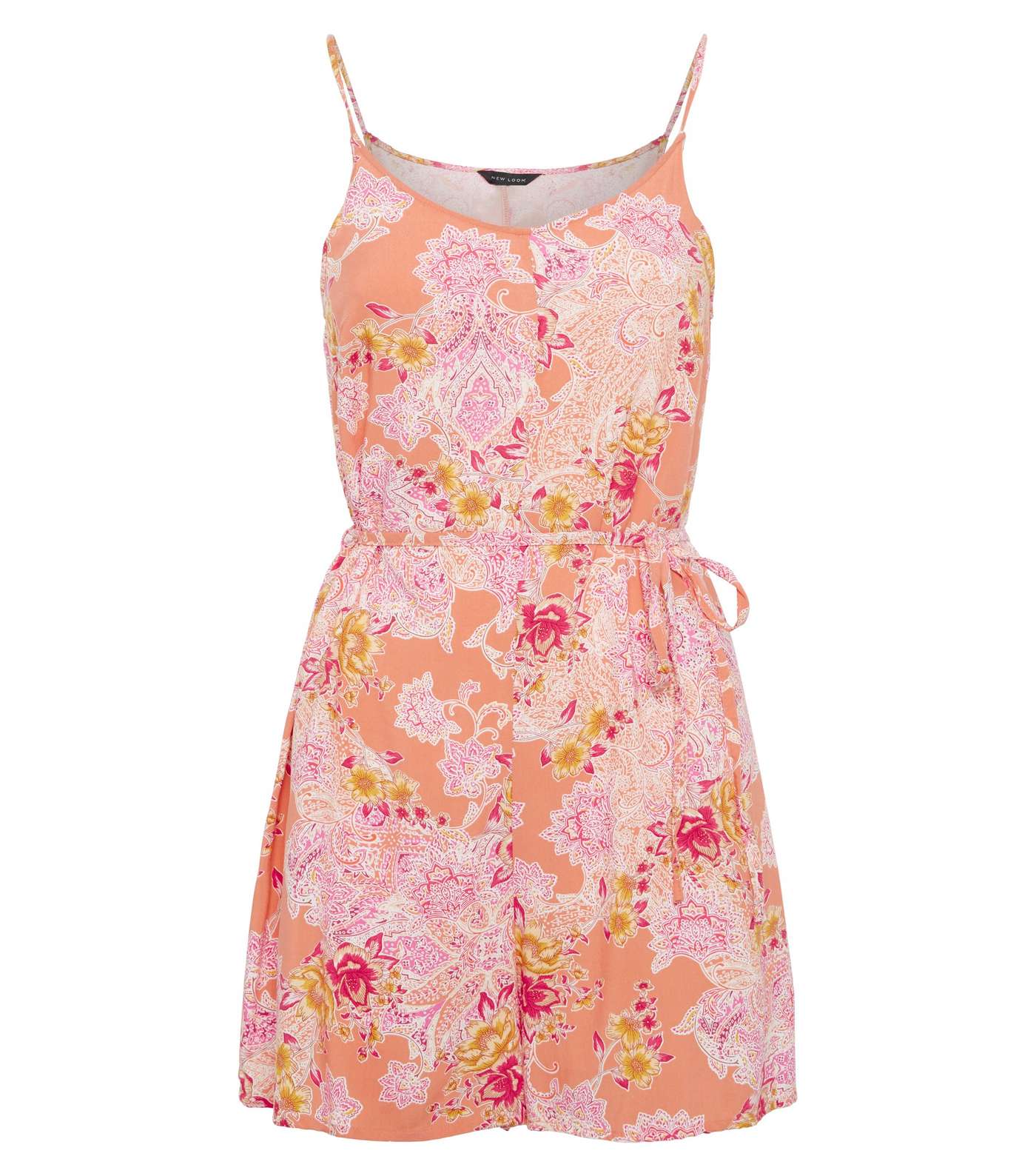 Pink Floral Paisley Playsuit Image 4